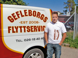 Henrik med nystartad firma 2009. Foto: Torbjörn Edlund.