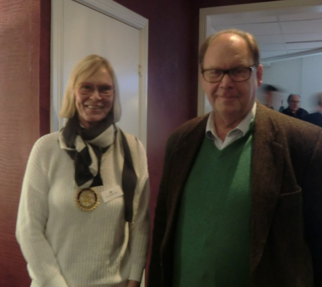 Ann-Christin Käll, president i klubben, och Leif Eriksson