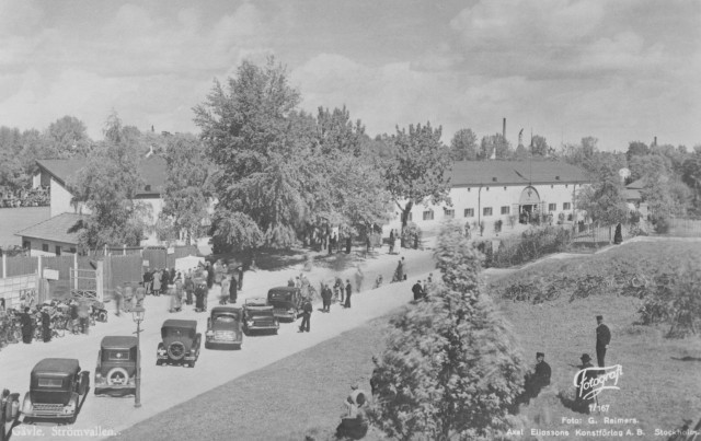 Strömvallen under 1930-talet. Ur Gävle Stadsarkivs samlingar.