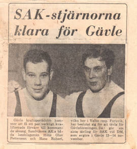 Hasse och "Valbo-Pelle" 1964.