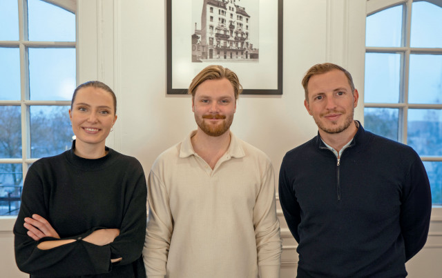 Magdalena Haglund, Johan Åström och Max Hänni på SearchIntent.