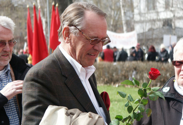 Jan Eliasson talade på första maj i Gävle.