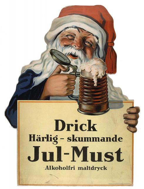 - Drick Härligt skummande Julmust.