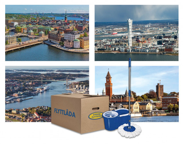 Billig flyttstädning i Sveriges största städer som Stockholm, Malmö och Göteborg.