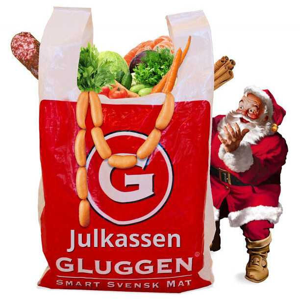Gluggen fixar julmaten med Julkassen.